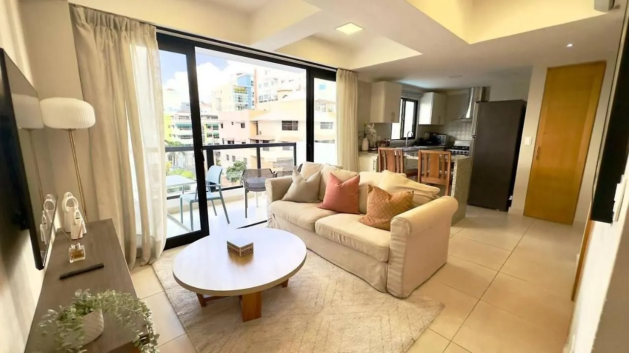 Bello Apartamento En Evaristo Morales, 1 Br Santo Domingo Apartament